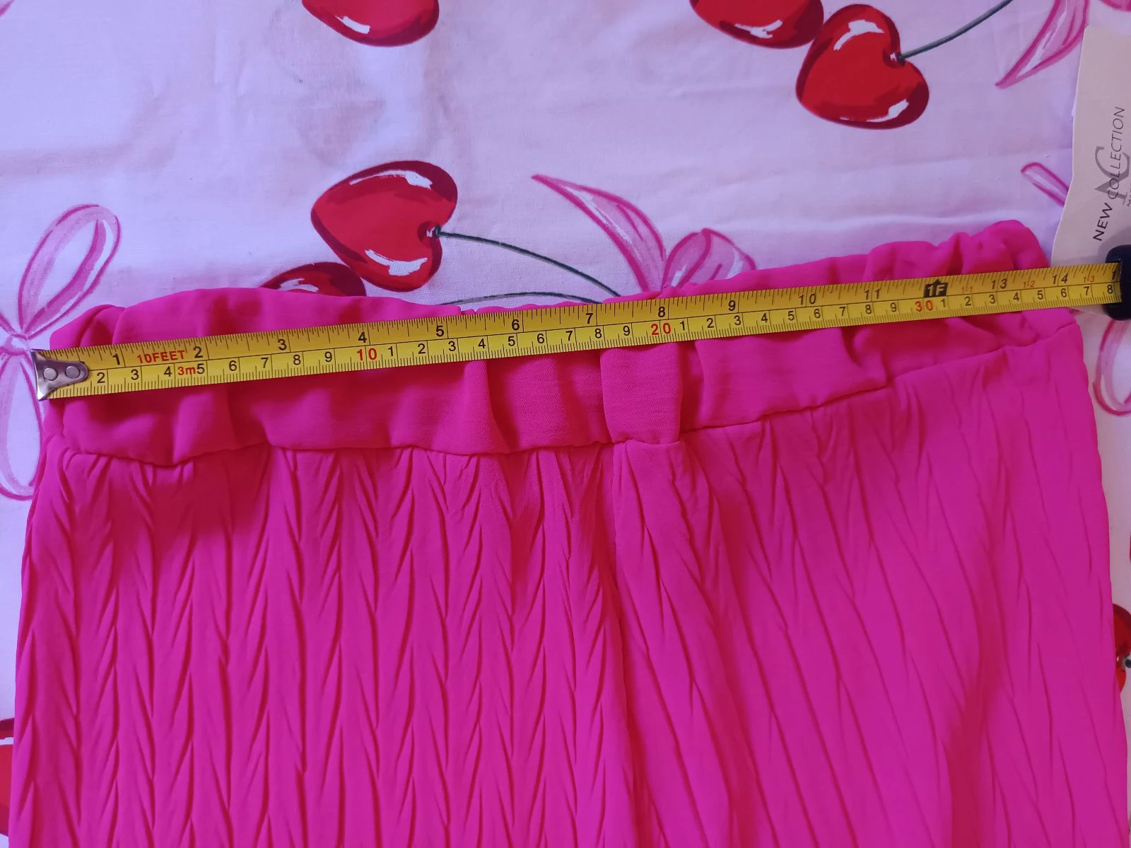 🌸 Fuchsië Wide Leg Geplooide Broek NIEUW met Label | Een maat (38-42) – photo 3